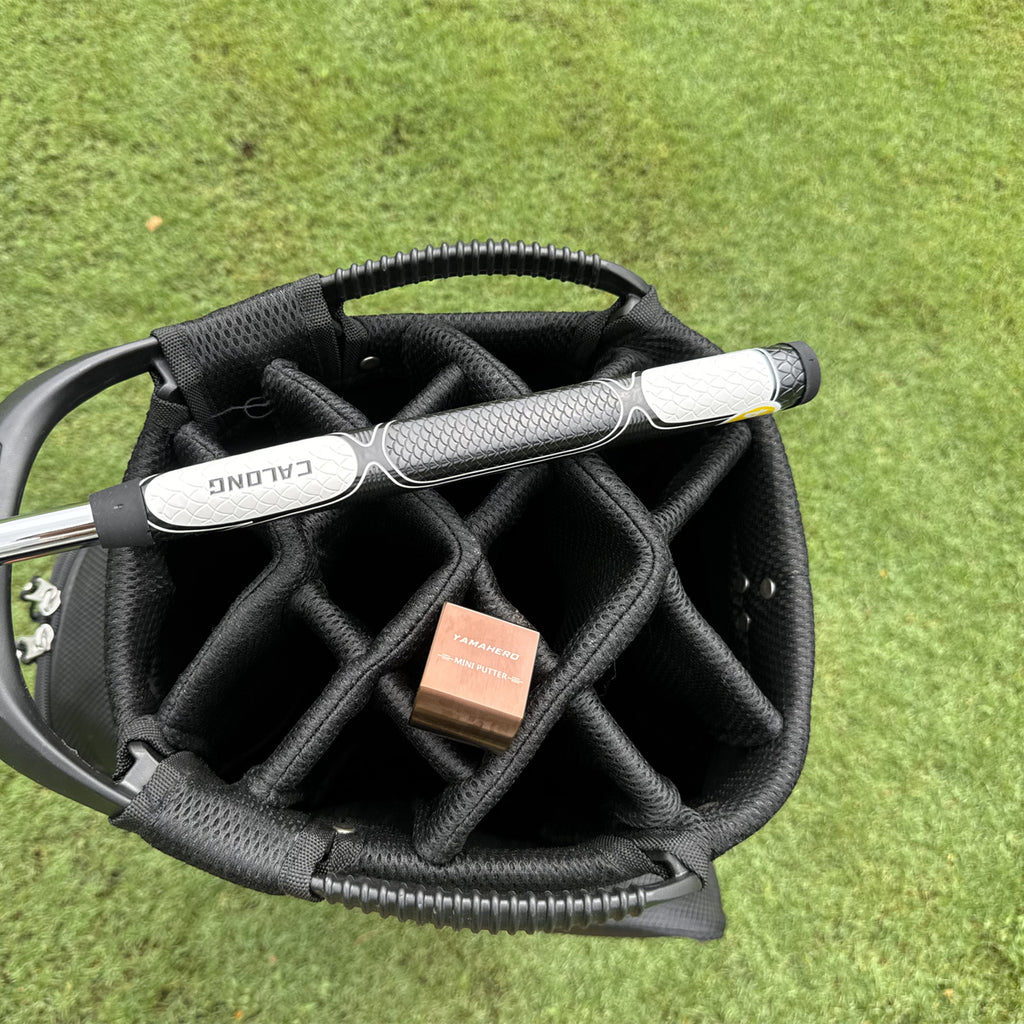 Yamahero Mini Golf Putter in Black And Golden, 86.36 cm, with a PU Grip, Suitable for Both Left And Right-Handed Users, Designed for Men