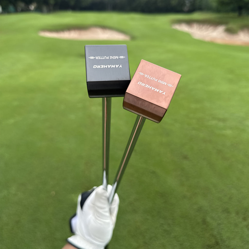 Yamahero Mini Golf Putter in Black And Golden, 86.36 cm, with a PU Grip, Suitable for Both Left And Right-Handed Users, Designed for Men