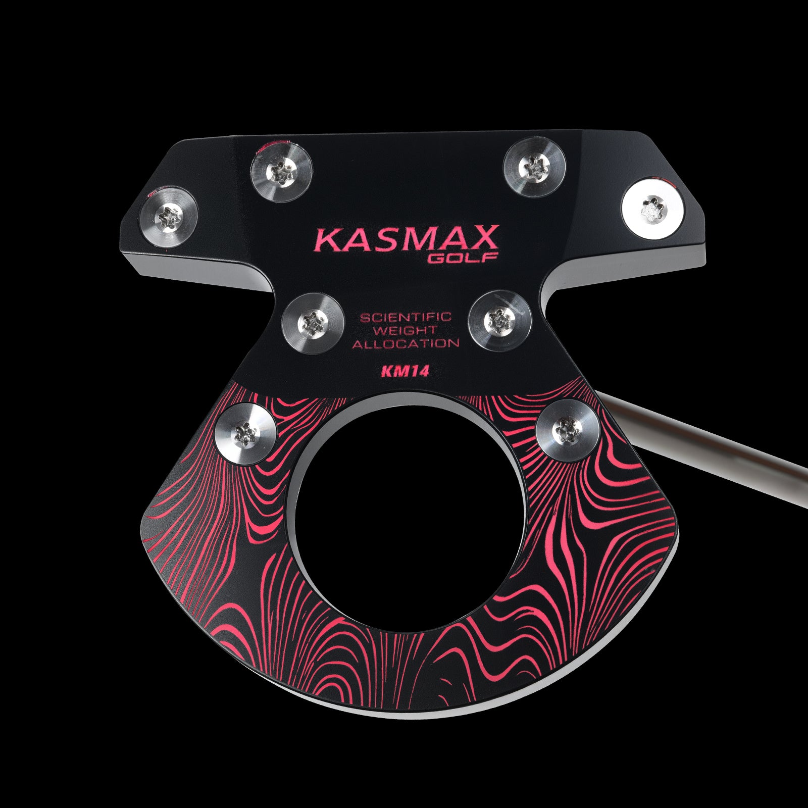 KASMAX KM14 zero-torque golf putter 6061 aluminum alloy center balance black plated shaft artificial leather grip gift head cover