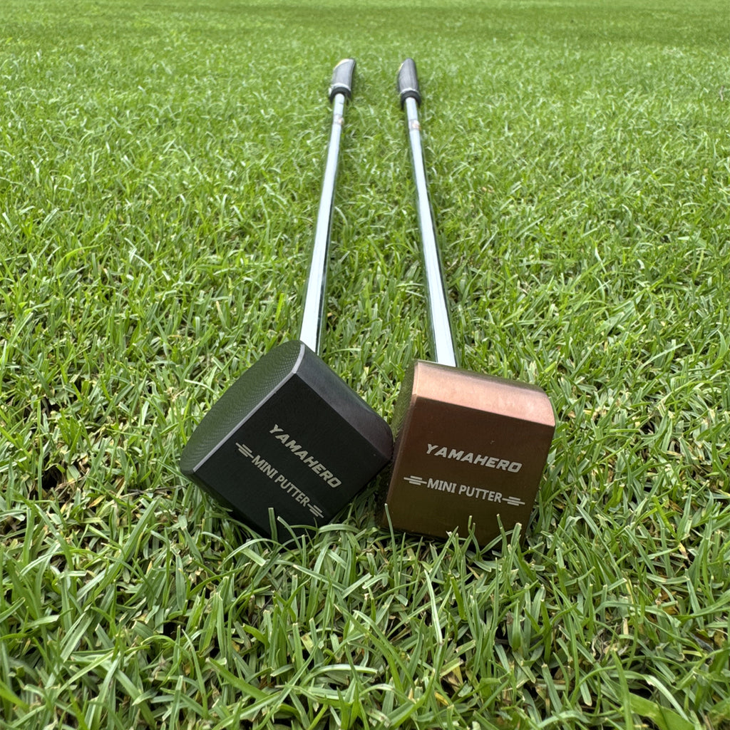 Yamahero Mini Golf Putter in Black And Golden, 86.36 cm, with a PU Grip, Suitable for Both Left And Right-Handed Users, Designed for Men