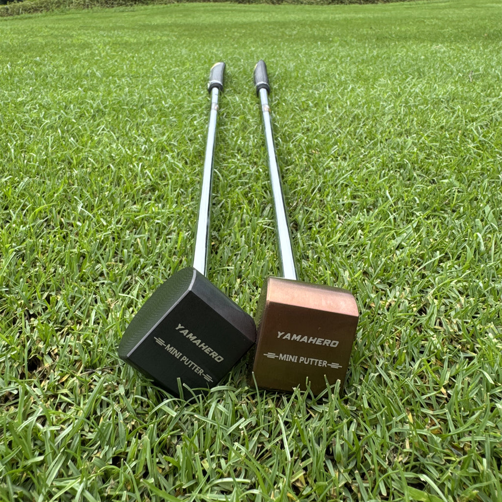 Yamahero Mini Golf Putter in Black And Golden, 86.36 cm, with a PU Grip, Suitable for Both Left And Right-Handed Users, Designed for Men